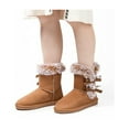 thumbnail image 4 of Pennysue Women Fashion Winter Boots Brown Mid-Calf Faux-Fur Lining Snow Boots 8M, 4 of 7