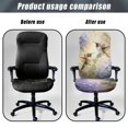 thumbnail image 4 of POLERO All-in-One Office Swivel Chair Slipcover with Hummingbird Hydrangea, Elastic Brushed Fabric Washable Removable Cover for Home and Work Office, 4 of 7