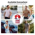 thumbnail image 5 of Kuqiui Mens Golf Polo Shirt Dry Fit Performance Sport Short Sleeve Golf Polo Shirts for Men-USA Switzerland, 5 of 7