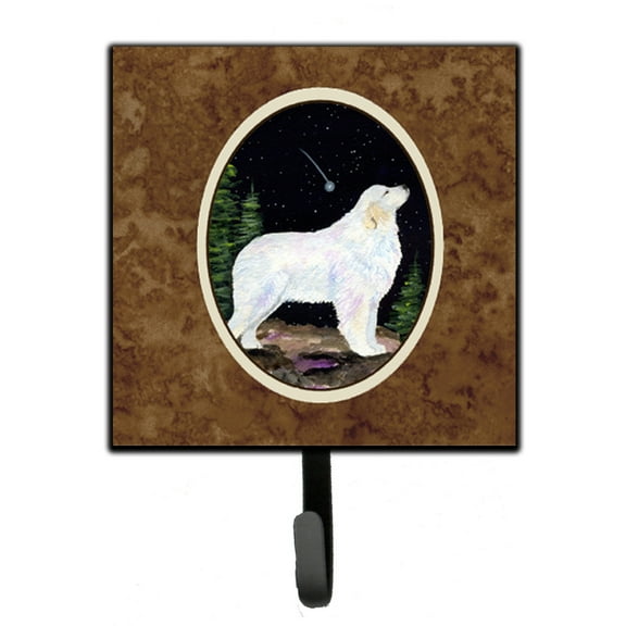 Carolines Treasures SS8471SH4 Starry Night Great Pyrenees Leash or Key Holder 7Hx4.25W multicolor