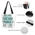 thumbnail image 6 of Kll Tote Bag For Women Not All Who Wander Are Lost1 Print Shopping Grocery Reusable Bags For Office School Shopping Travel, 6 of 8