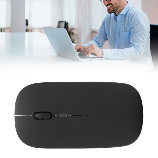 LED Silencioso de 2.4Ghz El Mouse Inalámbrico DPI Ajustable USB Cargo Anti -huella Digital de Huella Digital Inalámbrica para Computadora Portátil