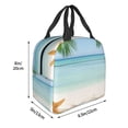 thumbnail image 3 of Fotbe Starfish in Beach Bolsa Térmica con Estampado y Forro de Aluminio Grueso Bolsa de Almuerzo con Bolsillo Frontal para Hombres y Mujeres, Ideal para Trabajo, Escuela, 3 of 8