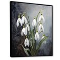 thumbnail image 2 of Designart "Tranquil Forest Snowdrop Photo" Snowdrops Floater Framed Canvas Prints, 2 of 5