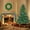 Type 4, variant on 6FT Snow Flocked Christmas Tree Set, Pre-Lit Set with Tree & Garland & Wreath, Artificial Hinged Xmas Tree with Colorful LED Lights, 8 Lighting Modes, Pine Cones, Holiday Decor for Home