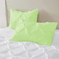 thumbnail image 1 of Egyptian Cotton Euro Sham 16X16 Size Pillow Covers Pinch Pleated 600 TC Sateen Soft And Smooth Cotton Comfortable Bed Pillow Cover (Set of 2, Parrot Green), 1 of 5