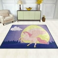 thumbnail image 3 of Dreamtimes 80 x 58 inches Lightweight Soft Area Rug Mat Indoor Floor Rugs Home Decoration for Kids Room Living Room Reared Up Beautiful Pegasus On The Fairytale Night, 3 of 6