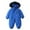 Blue, variant on XIMIN Newborn Baby Boys Girls Snowsuits Infant Toddler Winter Snow Ski Suit Coat Clothes Hooded Waterproof Warm Suit Coat Pramsuit Jumpsuit Romper