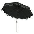 thumbnail image 5 of SAFAVIEH Outdoor Collection Zimmerman 9-Foot Tilt Umbrella & Flap Black/White, 5 of 6