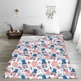 thumbnail image 5 of Bingfone American Gnomes Print Flannel Fleece Blanket Throw Blanket for Bed,Sofa,Couch,Travel,Camping(50"x40" ), 5 of 8