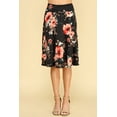 thumbnail image 4 of Made by Johnny Women's Lightweight Fold Over Flared Midi Skirt XL BLACK_FLORAL, 4 of 6