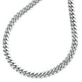 thumbnail image 2 of 10K White Gold Solid Miami Cuban Link Chain 5mm Box Clasp Choker Necklace 22", 2 of 7