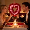thumbnail image 4 of 13.8" Valentine's Day Wreath, Heart Shaped Artifiacl Pink & Red Rose Wreath, Wreaths for Front Door, Valentines Day Holiday and Wedding Decor, 4 of 5