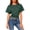 Green, variant on ZZwxWA Womens Slim Fit Short Sleeve Crop Tops Summer Trendy Y2K Round Neck Tee Shirt Casual Basic Cotton Blouse