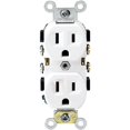 thumbnail image 1 of Toma eléctrica Leviton S02-0BR15-0WS White Duplex 125V 15A, 1 of 4