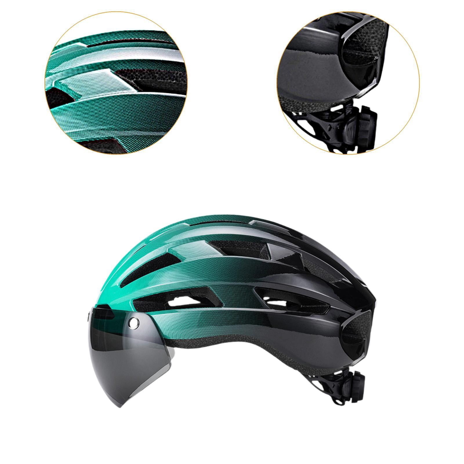 DimyFew Bike Helmet Bicycle Helmet Supplies Ventilation Removable Padded Shockproof Bike Light Blue
