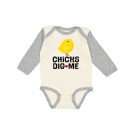 

Inktastic Easter Baby Boy Chicks Dig Me Gift Baby Boy Long Sleeve Bodysuit