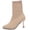 Beige, variant on LEAVINGSUO Knee-High Boots for Women Versatile Plus-Size Pointed-Toe Breathable Fabric Heeled Comfortable Winter Boots Black 36