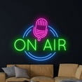 thumbnail image 3 of Handmadetneonsign On Air Neon Sign, Podcast Neon Art Decor, On Air Music Studio Neon Wall Decor, 3 of 5