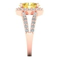 thumbnail image 3 of Clara Pucci 14K Rose Gold 2.6ct Citrine Solitaire with Accents Ring, 3 of 7
