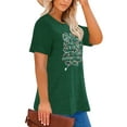 thumbnail image 3 of Anbech Christmas Trees Women Shirt Plus Size Graphic Top It's Fine Letter Short Sleeve Tshirt, 3 of 10