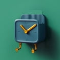 thumbnail image 2 of Small Alarm Clocks for Bedrooms Creative Storage Rack Free Punch Alarm Clock Hook Kitchen Supplies Storage Rack Bedroom Wall Hanging Pendant, 2 of 8