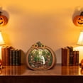 thumbnail image 4 of SMKE Pumpkin Greenhouse Wooden Halloween Table Decor 7.87 Inch with Gardening Scene Print, Wall Hanging Plaque for Fall Thanksgiving Home Shelf Ornament, 4 of 7