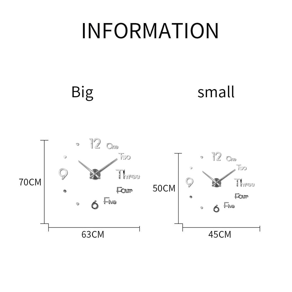 Fyeme DIY European style simple wall clock wall stickers modern DIY 3D ...