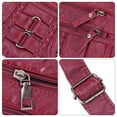 thumbnail image 3 of BadPiggies Crossbody Bag for Women Pocketbooks Soft PU Leather Purses and Handbags Multi Pocket Shoulder Bags - Red, 3 of 9