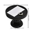 Black Round Wood Pedestal Tray Decor Small Jewelry Holder Organizer ...