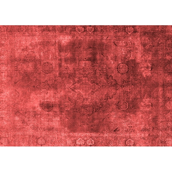 Ahgly Company Indoor Rectangle Oriental Red Industrial Area Rugs, 7' x 9'