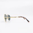 thumbnail image 3 of RB-Hip Hop-sunglasses RB8125 Titanium Aviator Sunglasses Gray Blue and Gold OS, 3 of 5