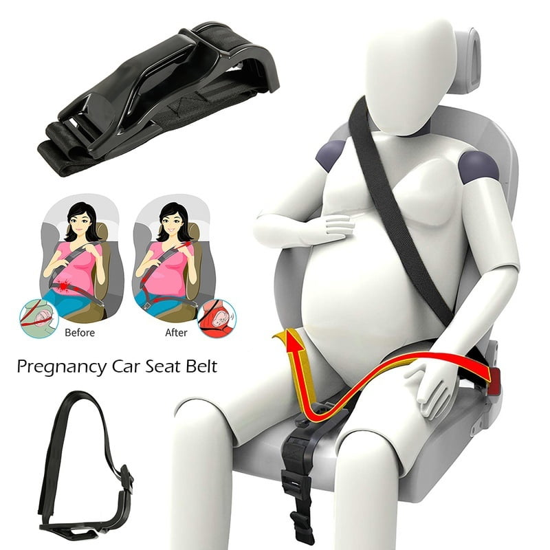 BLACK Pregnancy Maternity Seatbelt Safety Seat Belt Extender Adjuster