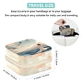 thumbnail image 5 of Sea Mew Portable Square Jewelry Box Earrings Necklaces Bracelets Organizer for Girls and Women, 5 of 6