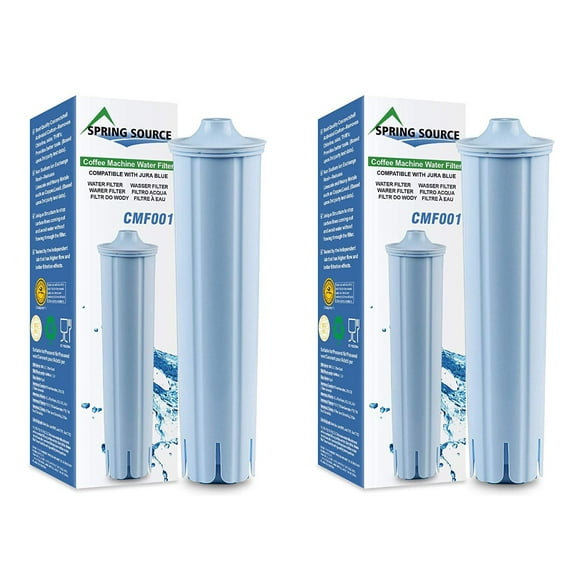 2-Pack Spring Source CMF001 Coffee Machine Water Filter Replacement For Jura Capresso Clearyl Blue 71445, 67879, ENA3, ENA4, ENA5, J6, J9, J95
