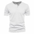thumbnail image 6 of Men's Short Sleeve Henley T-Shirt, Moisture Wicking Quick Dry Breathable Athletic Tee, Casual Button Placket Workout Top for Gym & Daily Wear White, 6 of 9