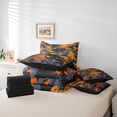 thumbnail image 6 of Manfei Kids Orange Camouflage Twin Bedding Sets 7-Piece, Aesthetic Watercolor Bedding Comforter Set, Fashion Artwork Splatter Reversible Sheet Sets, Ultra Soft Bedroom Decor, 6 of 8