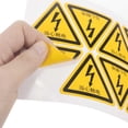 thumbnail image 3 of HONMEET 10Pcs Sticky Electric Shock Sign Yellow Warning Sign for Easy Safety Installation, 3 of 6