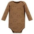 thumbnail image 3 of Hudson Baby Cotton Long-Sleeve Bodysuits, 5-Pack, Newborn- 24 Months, 3 of 7