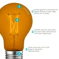 thumbnail image 2 of Luxrite A19 Edison LED Orange Light Bulb 4.5W=60W E26 Base Indoor Outdoor Decoration Party Holiday Lighting 3 Pack, 2 of 7