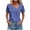 Navy, variant on Women Button Down V Neck Short Sleeve Polka Dot Blouse Vintage Casual Slim Tops Checkered Fashion T-Shirt, Green XXL