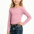 thumbnail image 4 of Miqool Girls Fall Sweaters Ribbed Knitted Crew Neck Long Sleeve Slim Fitted Cozy Casual Fashion Pullover Tops, 4 of 9