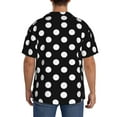 thumbnail image 5 of Fotbe Black and White Polka Dot print Short Sleeve Button Down Shirts for Men Casual Summer Beach Wrinkle Free Shirt-Small, 5 of 7