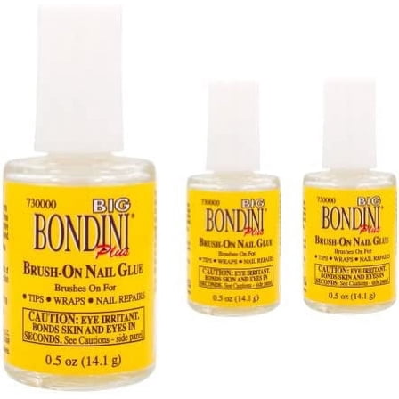 Big Bondini Brush-On Nail Glue .5oz (PACK OF 3)