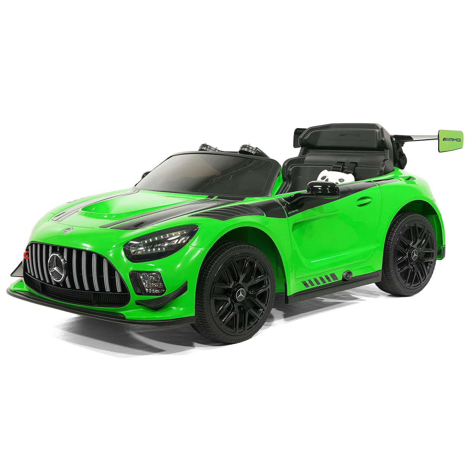 Mercedes AMG GT3 EVO 12V Kids Ride-On Car with R/C Parental Remote (Green)