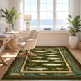 thumbnail image 3 of Design&I 6'x9' Washable Area Rug Fish Cabin Trophy Mount Display Wilderness Theme Fishing Clownfish for Living Room, Family Indoor, Oversized Skid-Resistant, 3 of 7