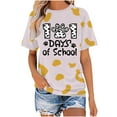 thumbnail image 2 of Lilgiuy 101 Days of School Shirt Women Oversized Kindergarten Teacher Shirts 101 Days of School Celebration Gifts Fun Tee Tops for Teacher's Day (Gold,3XL), 2 of 5