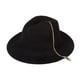 thumbnail image 3 of Sombrero de fieltro poco profundo con cremallera para hombre y mujer, gorro de lana retro con cadena punk europea, gorra plana novedosa, moda urbana, tendencia salvaje, 2021, 3 of 4