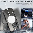 thumbnail image 4 of for iPhone 14 Pro Max Phone Case Magnetic Glitter Sparkly Clear Luxury Plating Diamond Bumper Full Camera Protective Cover Compatible with MagSafe for Women Girls -Black, 4 of 12