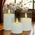thumbnail image 6 of HomWamee Flameless Candle in Glass,  Real Wax  with Remote Control and Timer, Battery Operated Electronic Candles, 6 of 14